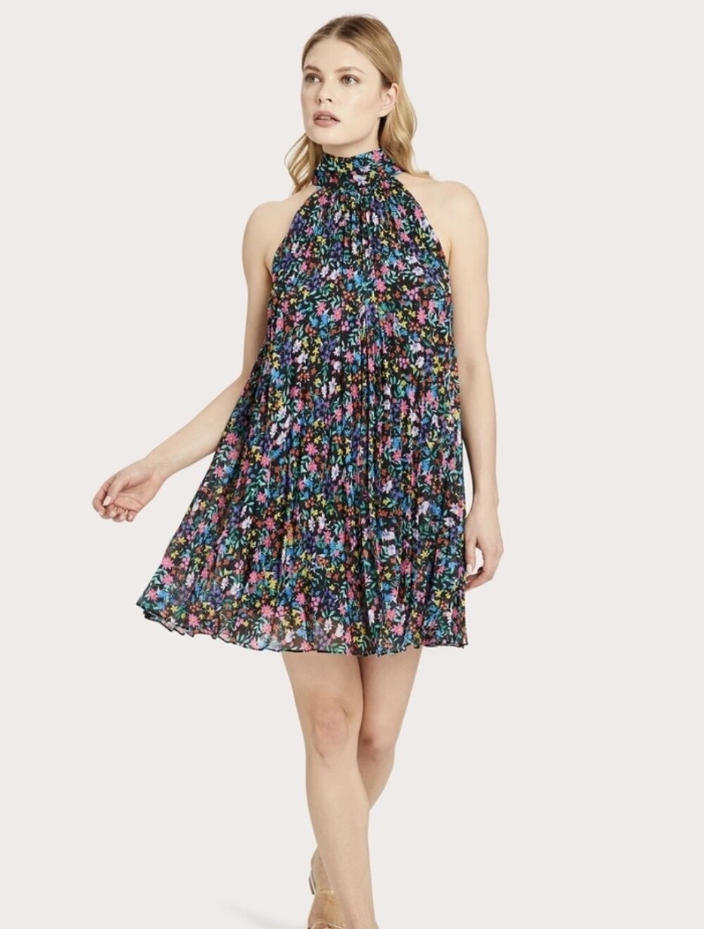 Milly Garden Floral Pleat Annika Dress s